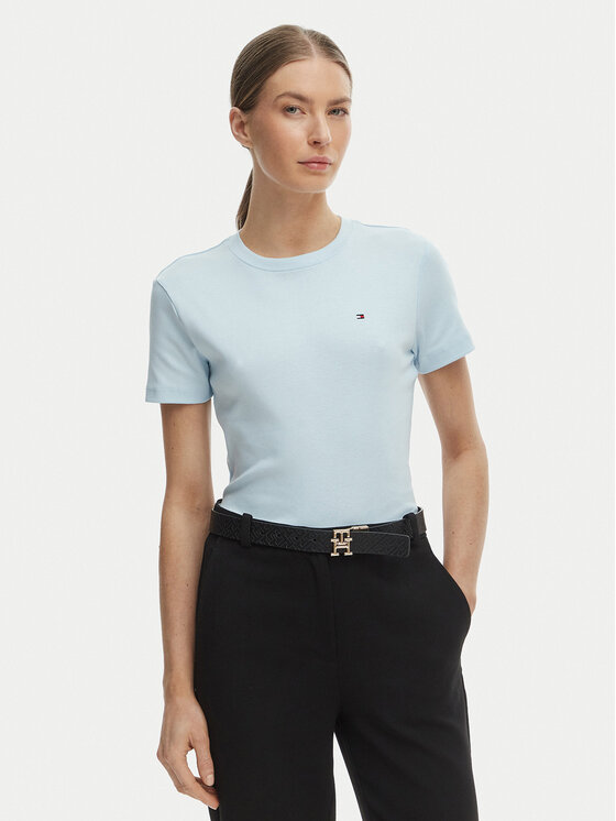 Tommy Hilfiger Tommy Hilfiger Marškinėliai New Cody WW0WW40587 Mėlyna Slim Fit