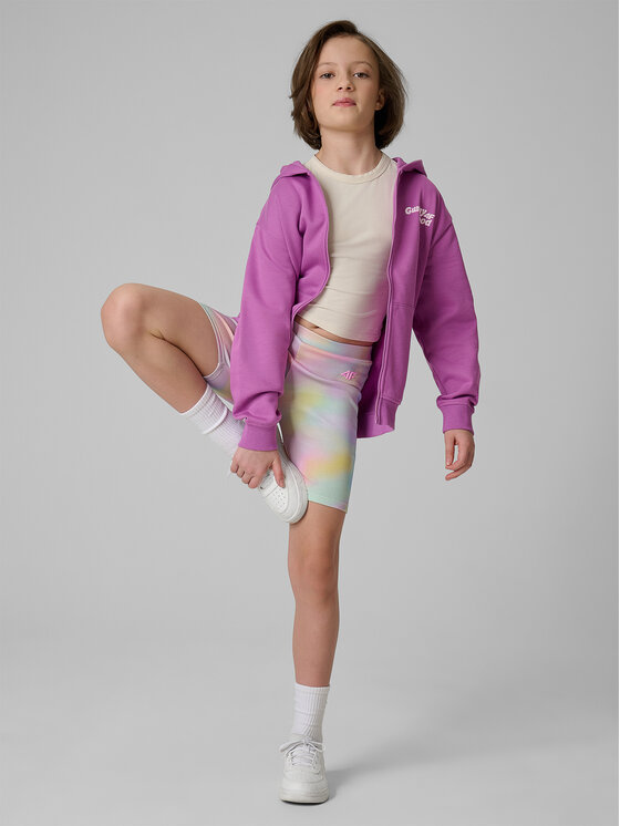 4F 4F Bluza JELLIFICATION Fioletowy Loose Fit