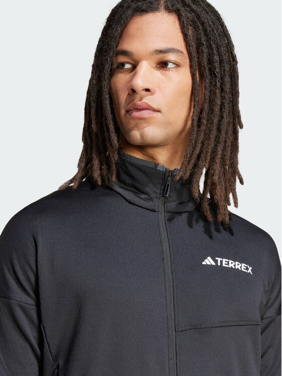 adidas adidas Bluza techniczna Terrex Xperior Climawarm Light Fleece Czarny Slim Fit
