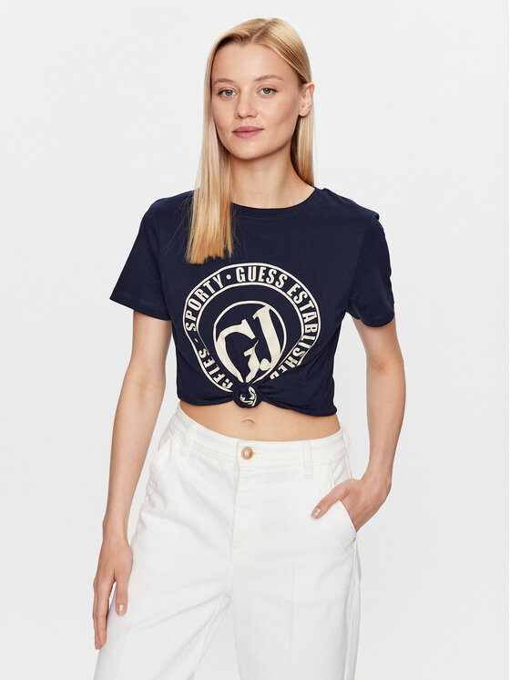 Guess Tričko Debora V3YI07 I3Z14 Tmavomodrá Regular Fit