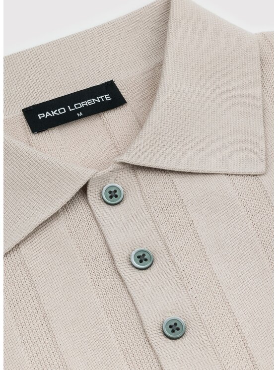 Pako Lorente Pako Lorente Polo P26WF-TX-011 Beżowy Regular Fit