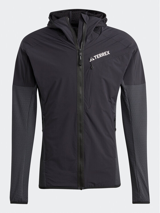 adidas adidas Флісовий реглан IB1860 Чорний Slim Fit