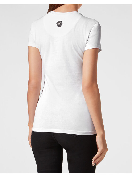 PHILIPP PLEIN PHILIPP PLEIN T-Shirt 693 Biały Skin Tight Fit