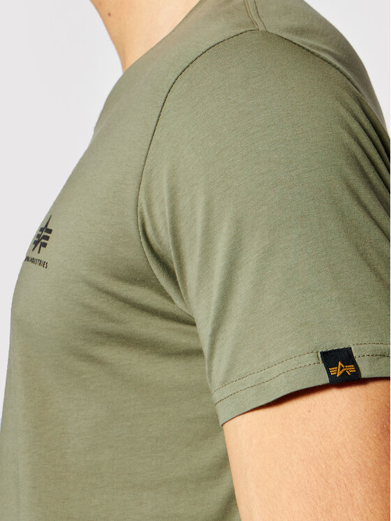 Alpha Industries Alpha Industries T-Shirt Basic Logo 188505 Zielony Regular Fit