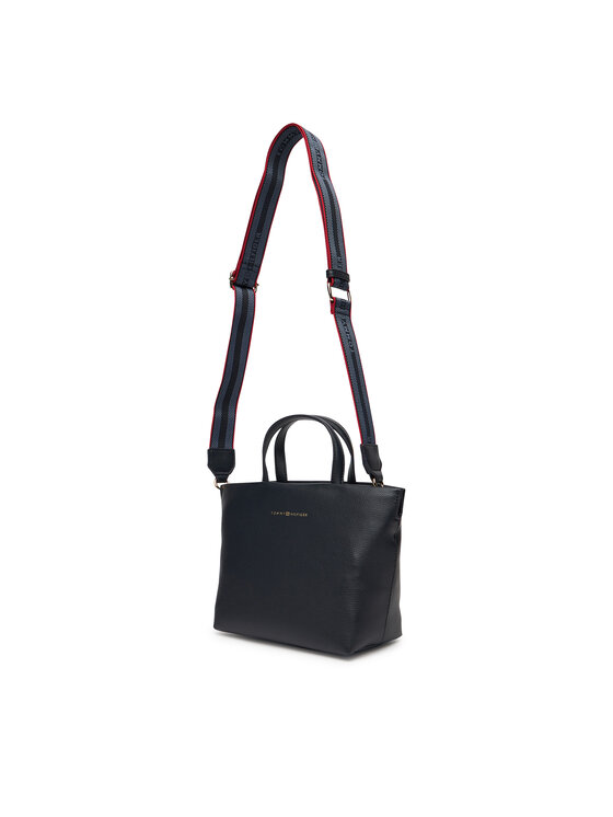 Tommy Hilfiger Tommy Hilfiger Torebka Th Logotape Mini Tote AW0AW17694 Granatowy