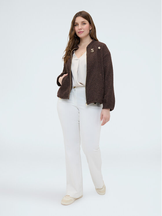 Fiorella Rubino Fiorella Rubino Bluza G818L009330N0V2 Brązowy A-Line Fit