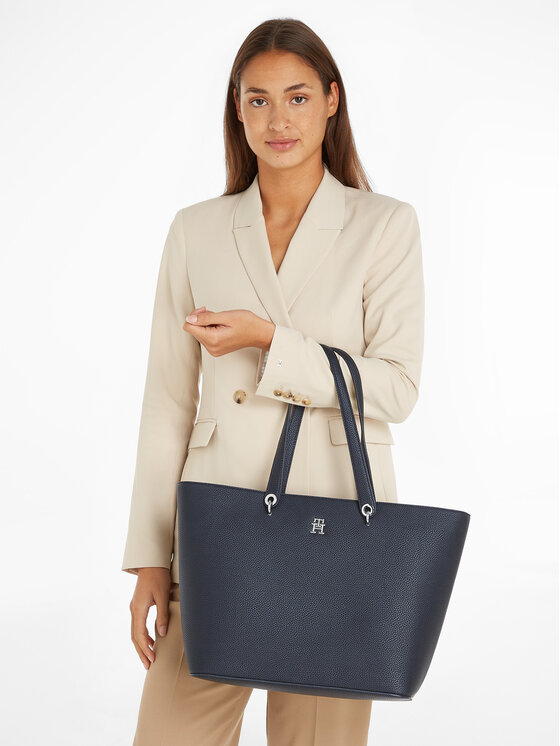 Tommy Hilfiger Tommy Hilfiger Сумка Emblem Shopper AW0AW15178 Cиній