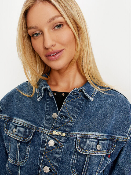 REPLAY REPLAY Farmer kabát W7Z1 .000.759 53D Kék Relaxed Fit