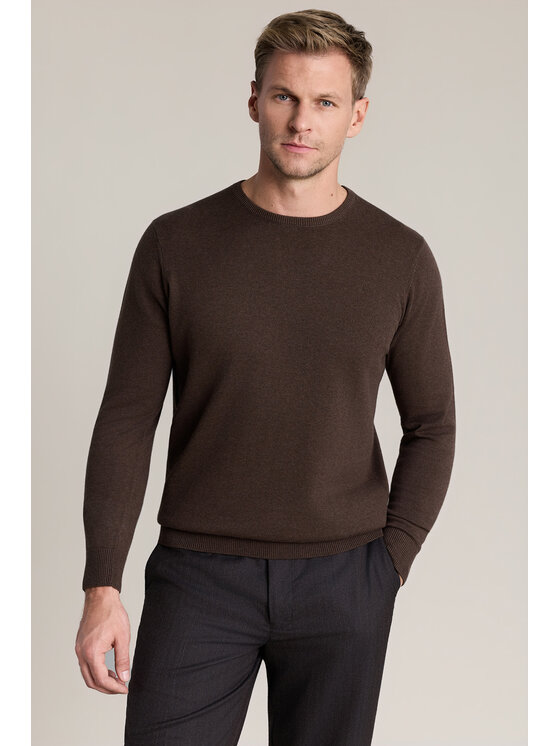 Lancerto Lancerto Sweter Zachary SW073226000042 Brązowy Regular Fit