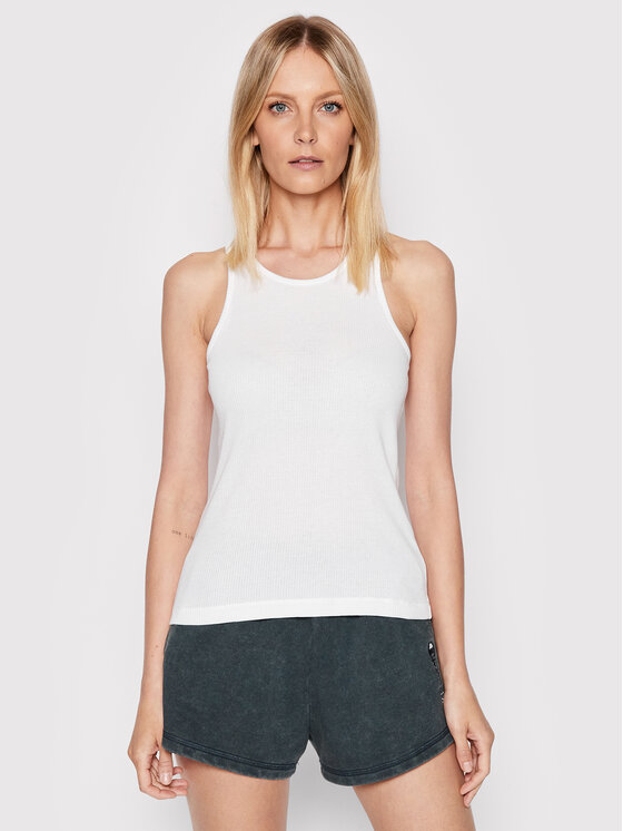 Top Embroidered Patch Racer 114934 Bianco Slim Fit...