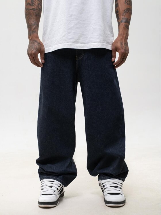 Jigga Wear Jigga Wear Jeansy Super bagy spray 130749 Granatowy Baggy Fit