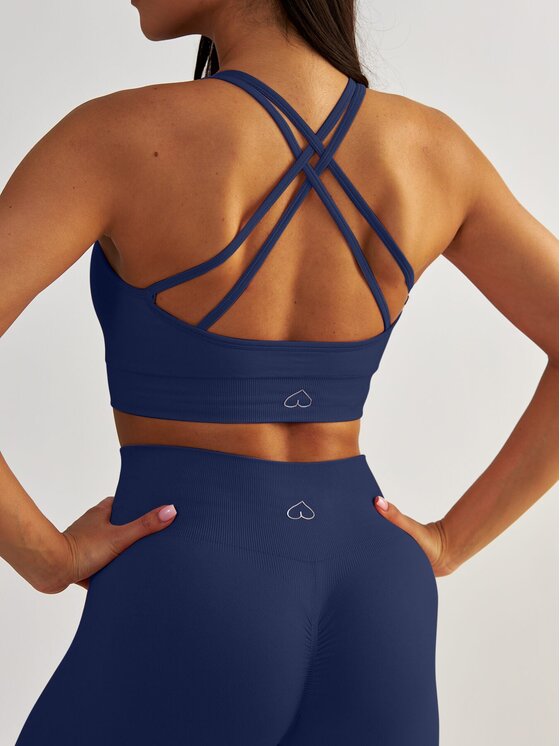 BeShaped BeShaped Biustonosz sportowy Gym Queen Granatowy
