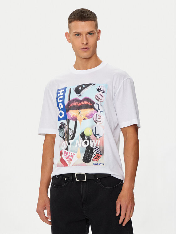 HUGO Hugo T-shirt Narcado 50513316 Bijela Relaxed Fit
