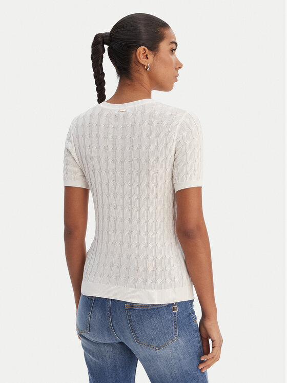 Fracomina Fracomina Sweter FR26ST7031K547R9 Écru Regular Fit