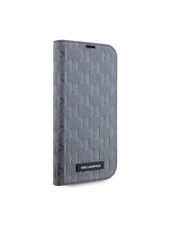 KARL LAGERFELD KARL LAGERFELD Etui na telefon Saffiano Monogram Srebrny