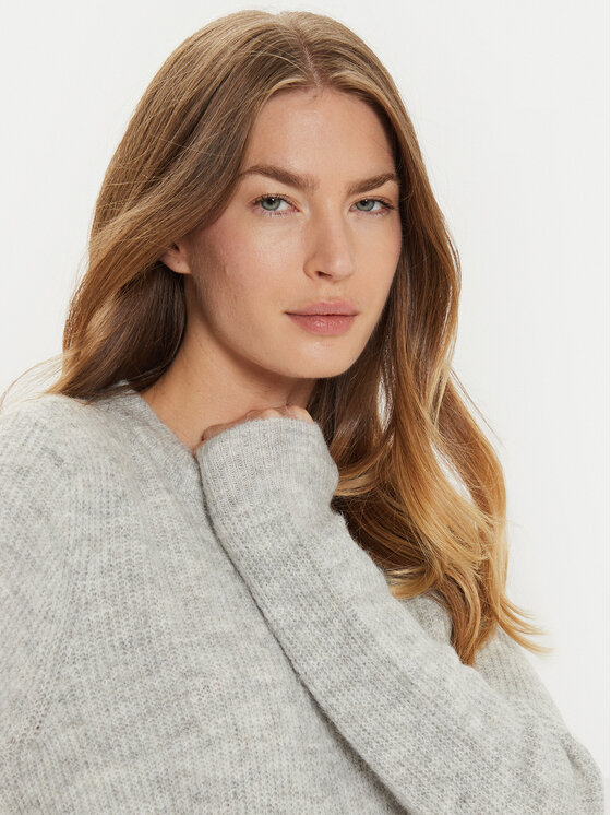 Pieces Pieces Úpletové šaty Ellen 17126082 Sivá Regular Fit