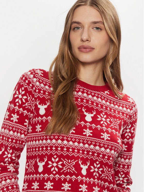 ONLY ONLY Sweater Xmas Winter 15327601 Piros Regular Fit
