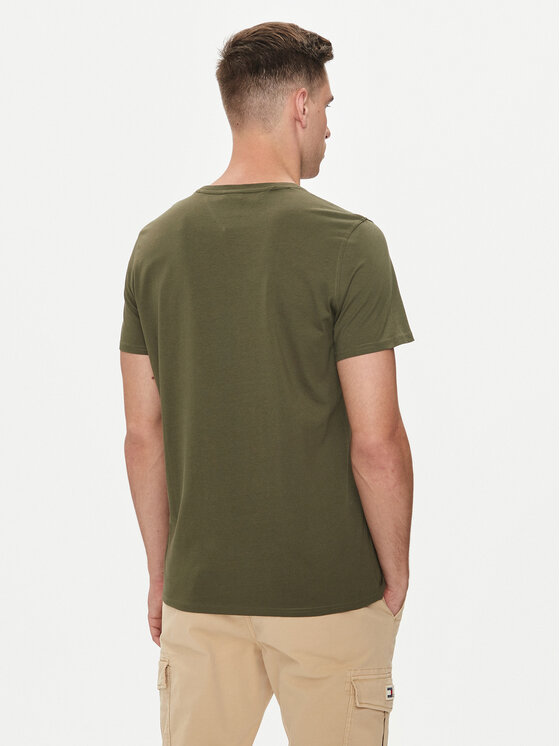 Tommy Jeans Tommy Jeans Тишърт DM0DM04411 Зелен Slim Fit