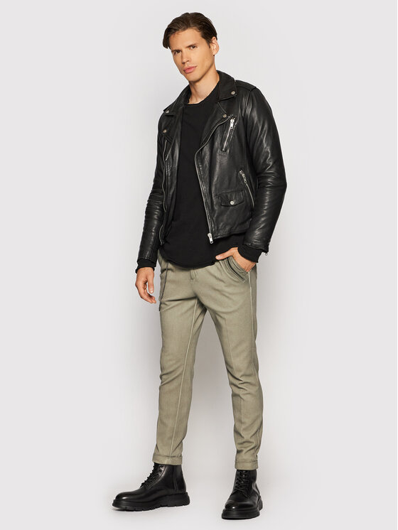 Serge Pariente Serge Pariente Nahkjope Rocky Must Regular Fit