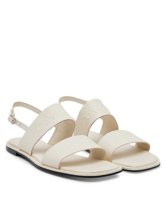 Calvin Klein Calvin Klein Basutės Flat Sandal - He HW0HW02377 Écru