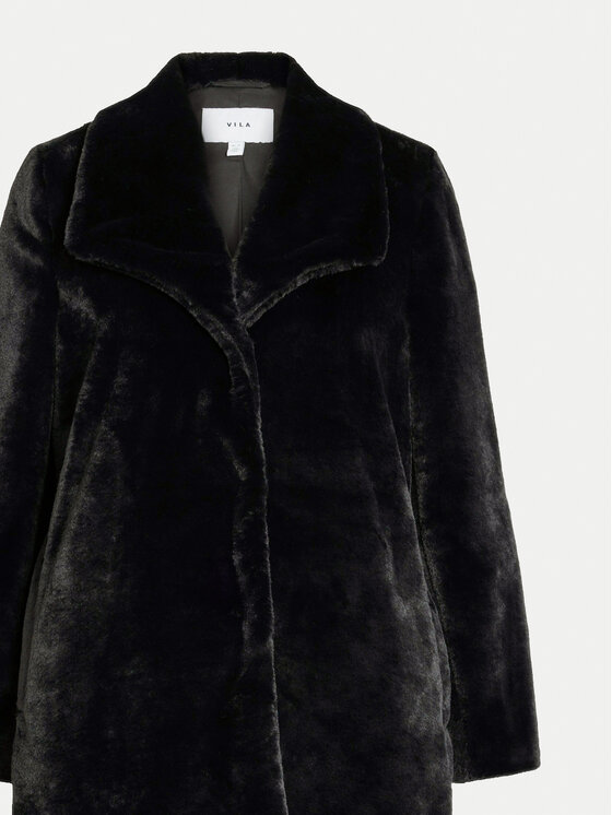 Vila Vila Шуба Ebba 14098292 Чорний Regular Fit