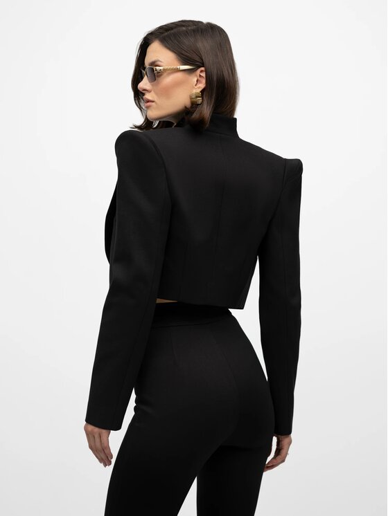 MANDRAGORA MANDRAGORA Marynarka Vanya Czarny Slim Fit