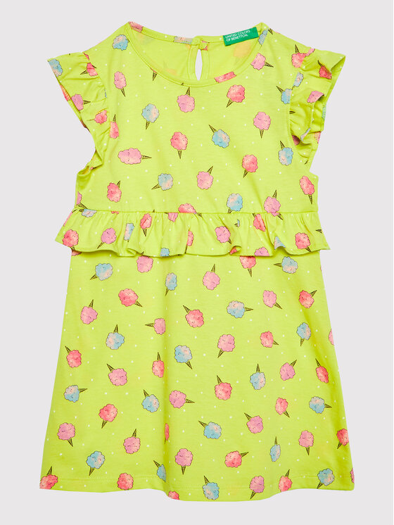 United Colors Of Benetton Rochie de vară 3HD3GV005 Galben Regular Fit