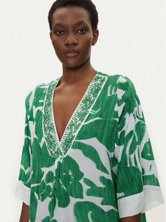 Iconique Iconique Vestito da spiaggia IC25-104 Verde Relaxed Fit