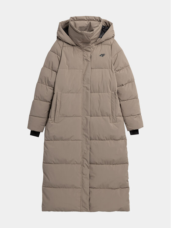 4F 4F Žieminė striukė 4FAW23TDJAF237 Ruda Regular Fit