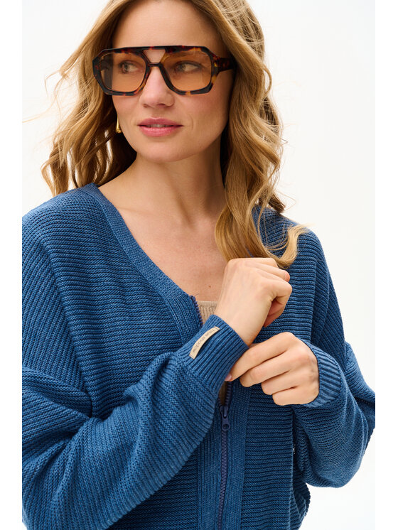 blue shadow blue shadow Kardigan Zefir Niebieski Regular Fit