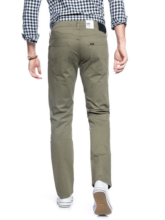Lee Lee Pantaloni di tessuto DAREN ZIP FLY Verde Straight Fit