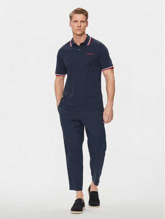 Jack&Jones Jack&Jones Hlače iz tkanine Bill 12248993 Mornarsko modra Regular Fit