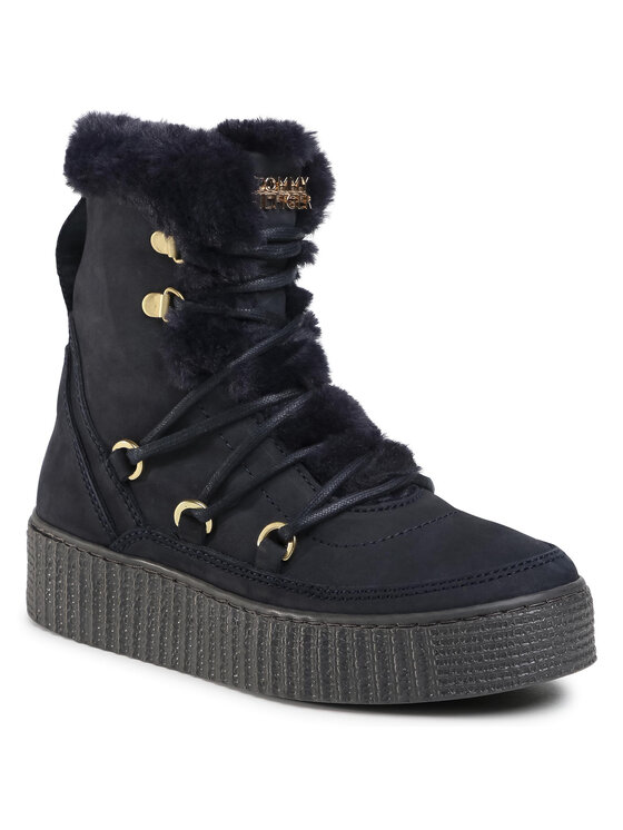 tommy hilfiger tommy warm lined lace up bootie