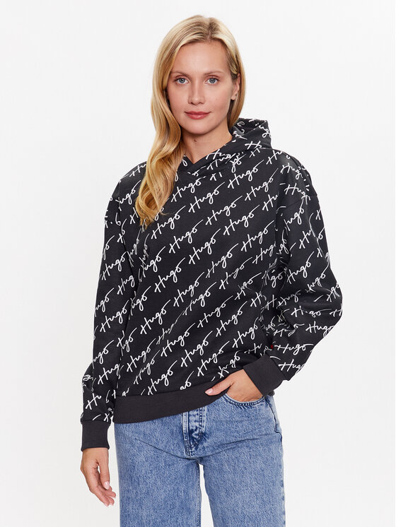 HUGO Hugo Mikina Relaxed Hoodie 2 50489131 Čierna Regular Fit