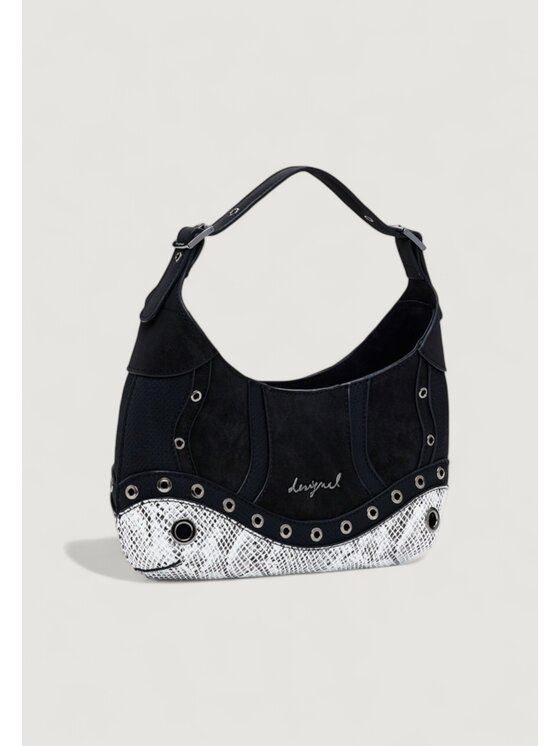 Desigual Desigual Torba BAG_SNAKE PATCH HAITI Czarny