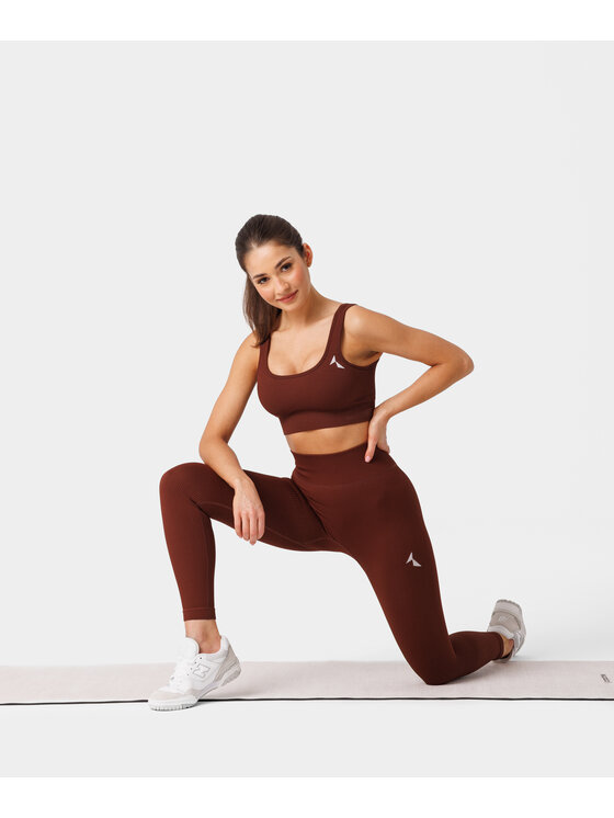 Carpatree Carpatree Biustonosz sportowy Rib bra Brązowy