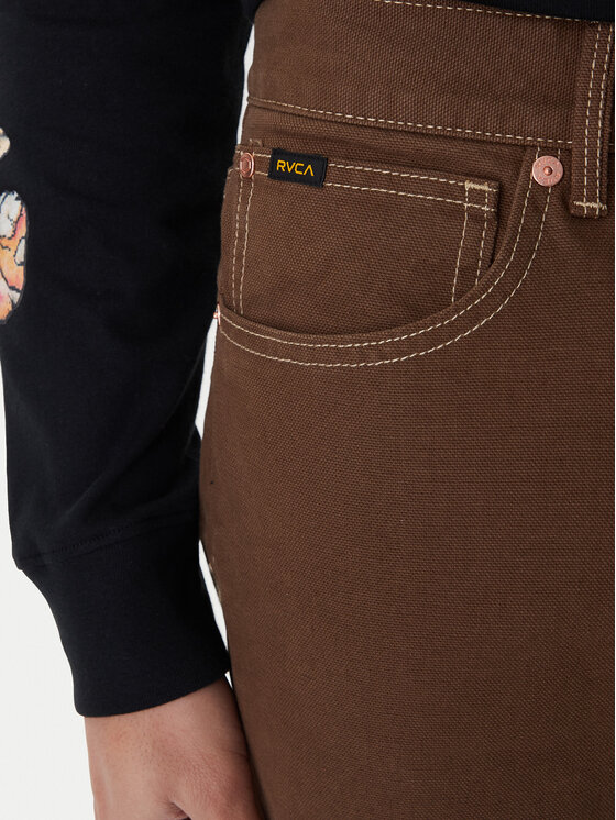 RVCA RVCA Штани з тканини Dayshift 23A113502 Коричневий Relaxed Fit