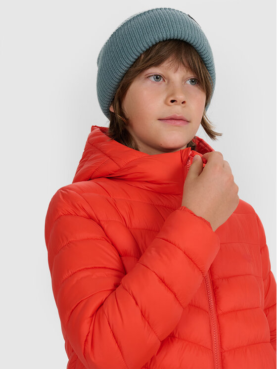 4F 4F Kurtka puchowa OUTERWEAR Czerwony Regular Fit