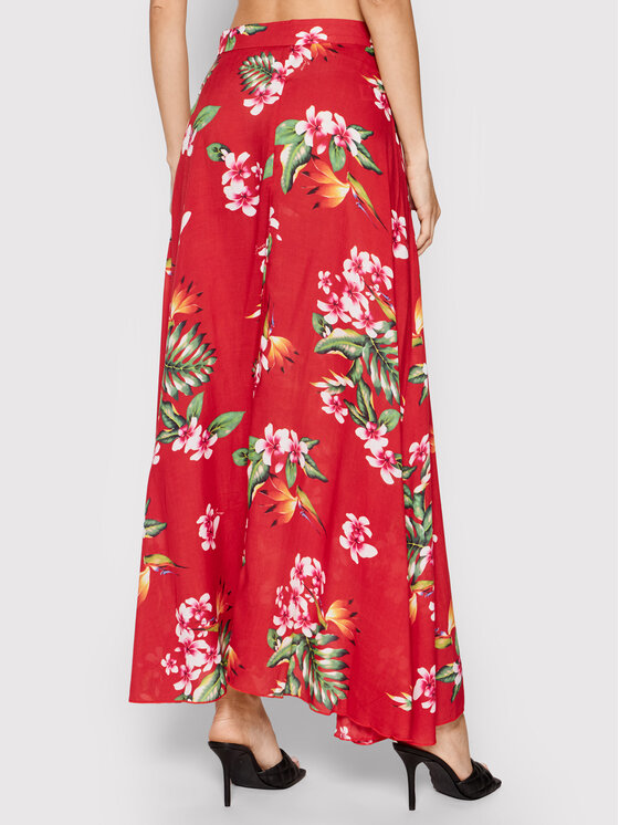 Guess Guess Спідниця трапеція Floral E1GD03 WO05M Червоний Regular Fit
