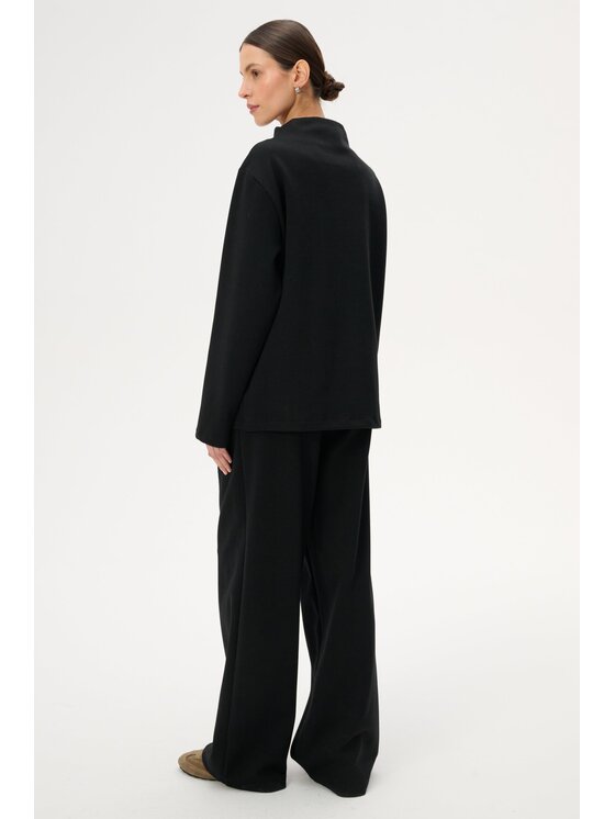 LEBRAND LEBRAND Spodnie damskie Franco Czarny Regular Fit