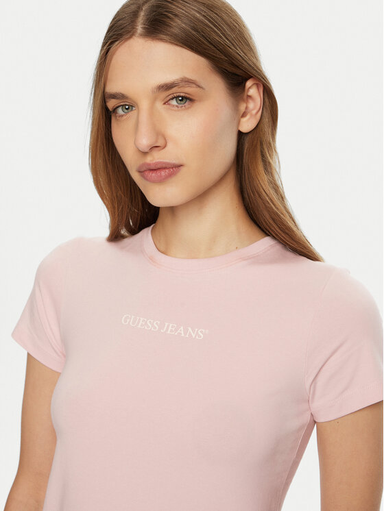 Guess Jeans Guess Jeans Тишърт W4YI01 J1314 Розов Regular Fit