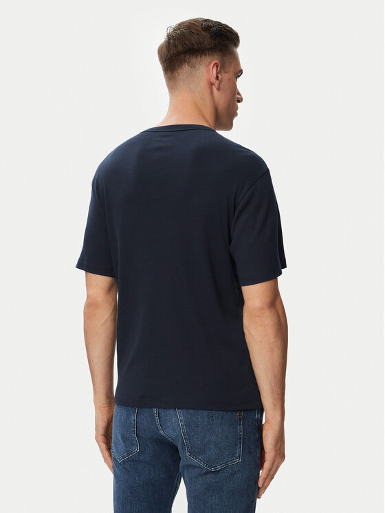 BOSS BOSS T-Shirt Rn 2P Rib 50563886 Niebieski Slim Fit