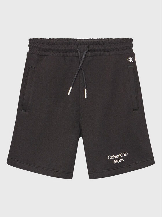 Calvin Klein Jeans Calvin Klein Jeans Pantaloncini sportivi Stack Logo IB0IB01290 Nero Regular Fit
