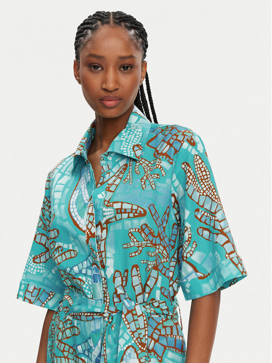 Seafolly Seafolly Сукня-сорочка La Mer 55422-DR Бірюзовий Regular Fit