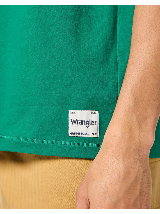 Wrangler Wrangler T-shirt SS SOLID TEE Verde Regular Fit