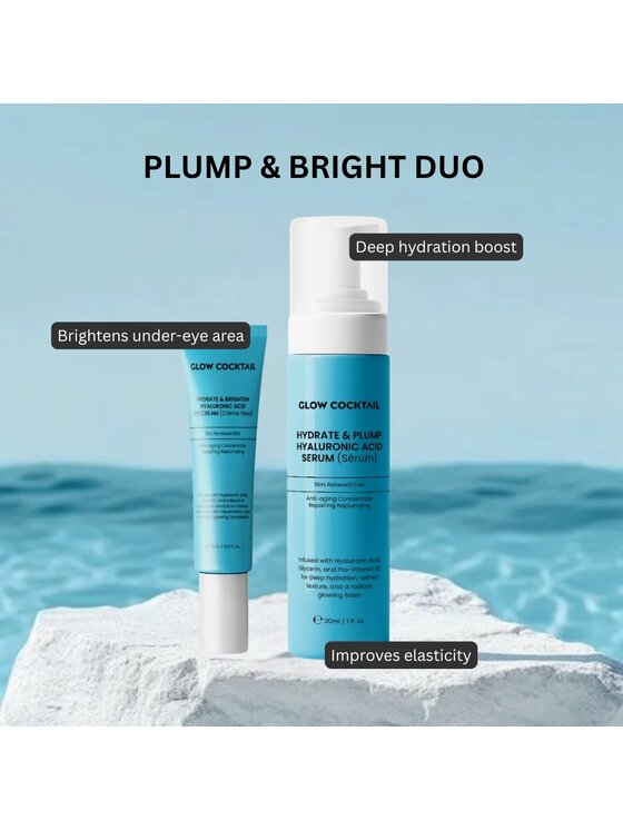 Glow Cocktail Glow Cocktail Serum HA Lift + Krem Pod Oczy Brightening Zestaw do pielęgnacji skóry
