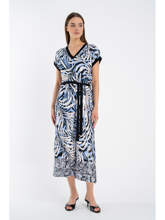 CLICK CLICK Letní šaty 60-6138 Modrá Regular Fit