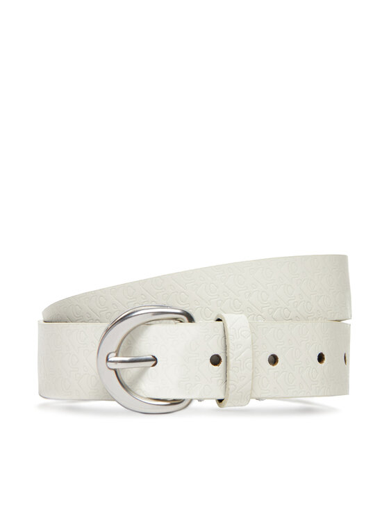 Curea de Damă Calvin Klein Classic Buckle Aop 30Mm LV04K7019G Alb