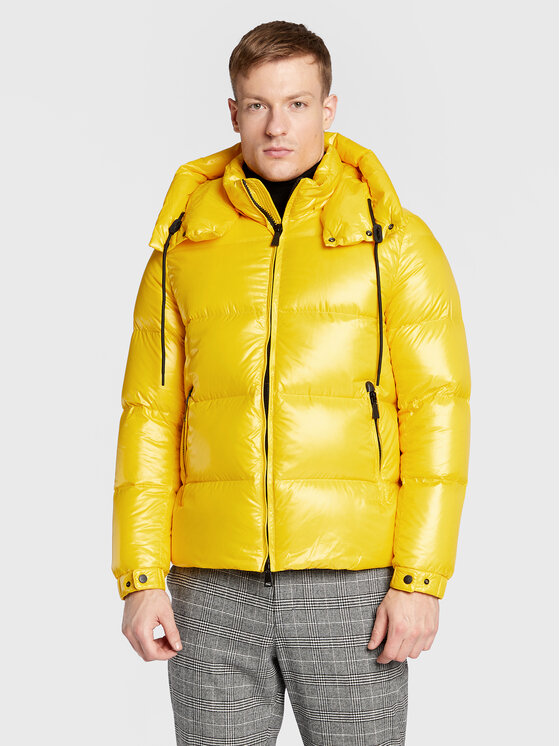 Add Add Pūkinė striukė 6AM771 Geltona Regular Fit