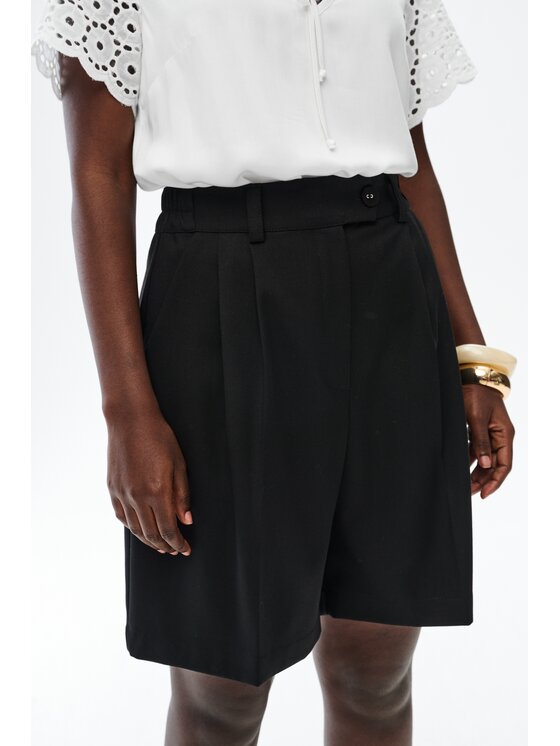blue shadow blue shadow Bermudy Rafii Czarny Regular Fit